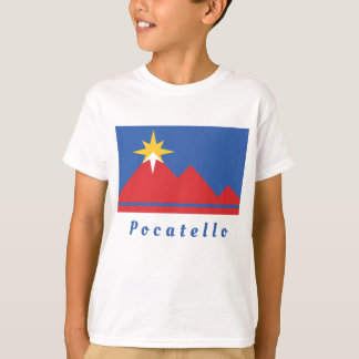 Pocatello Idaho T - Shirt des Flaggenjungen