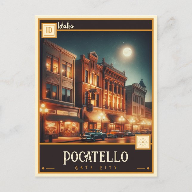Pocatello, Idaho | VINTAG Postkarte (Vorderseite)