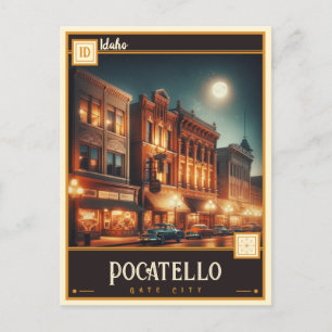 Pocatello, Idaho Vintage Postkarte