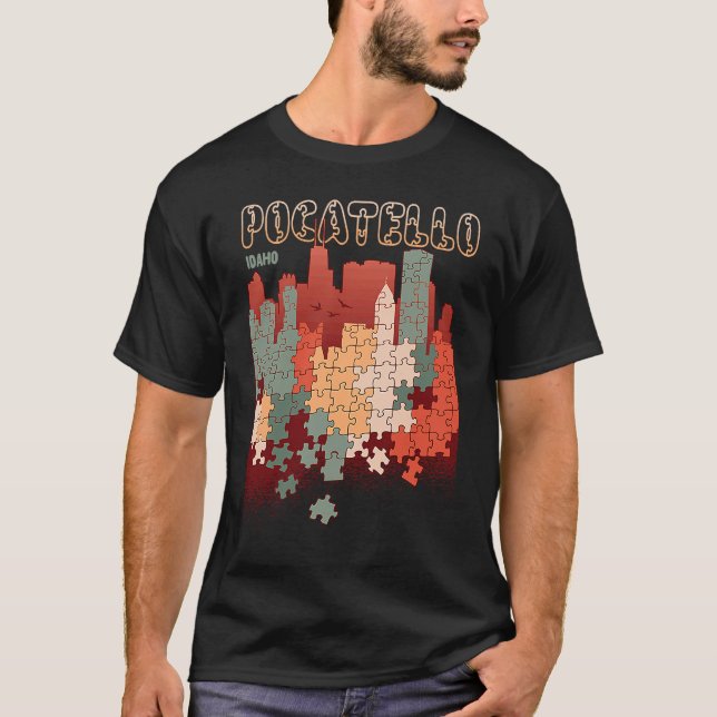 Pocatello In Idaho Travel Souvenir T-Shirt (Vorderseite)