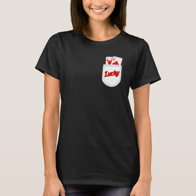 Pocket Aces Poker Card & Poker Player Gambling T-Shirt (Vorderseite)
