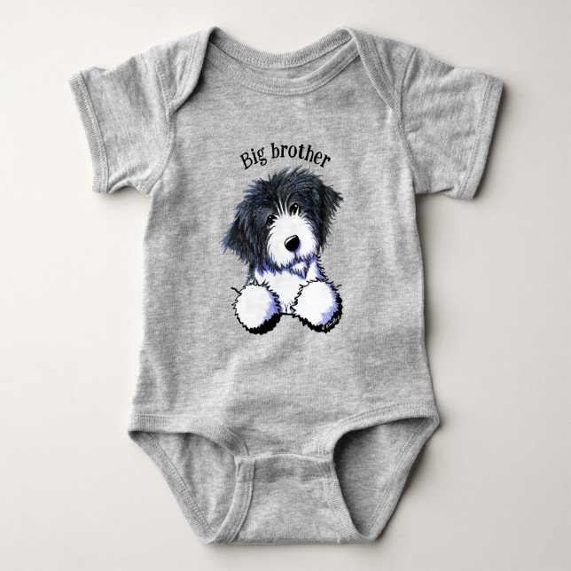 Pocket Bearted Collie Baby Bodysuit Strampler (Vorderseite)