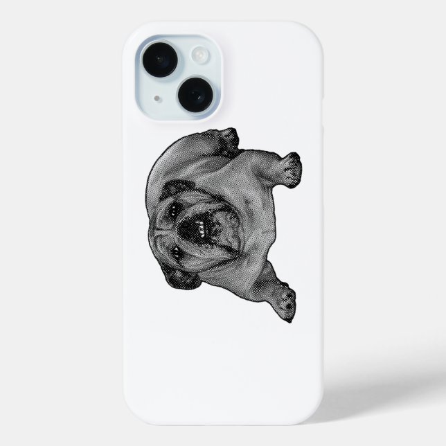 Pocket bulldog, ink-dot cool Case-Mate iPhone hülle (Rückseite)