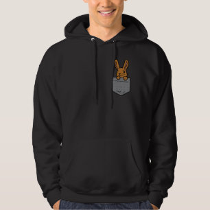 Pocket Bunny Rabbit Niedlich Happy Ostertag Männer Hoodie