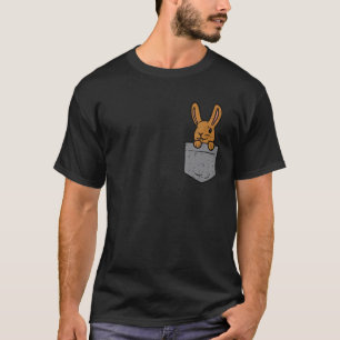 Pocket Bunny Rabbit Niedlich Happy Ostertag Männer T-Shirt