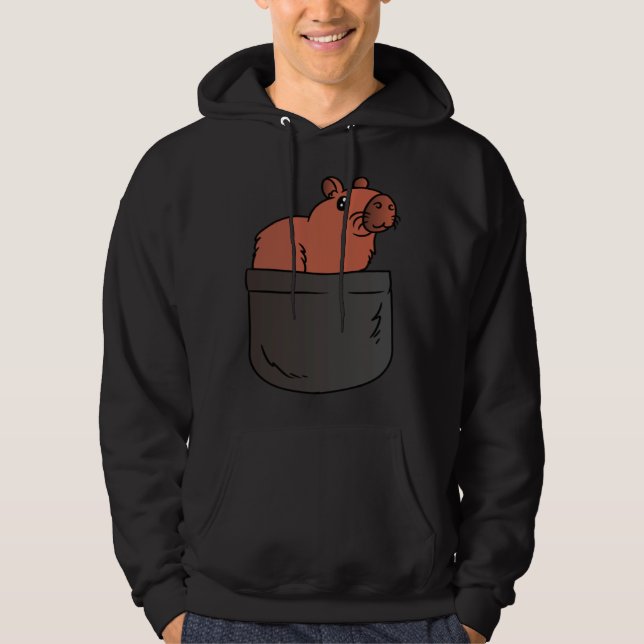 Pocket Capybara Guinea Pig Rodent Animal  Capy Hoodie (Vorderseite)