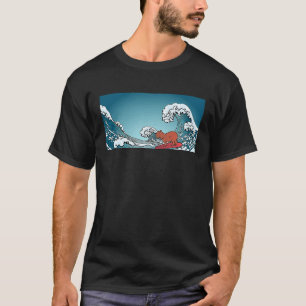 Pocket Capybara Surfer Guinea Rodent T-Shirt