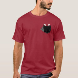 Pocket Cat Magic Design Whimsical Feline Charm T-Shirt