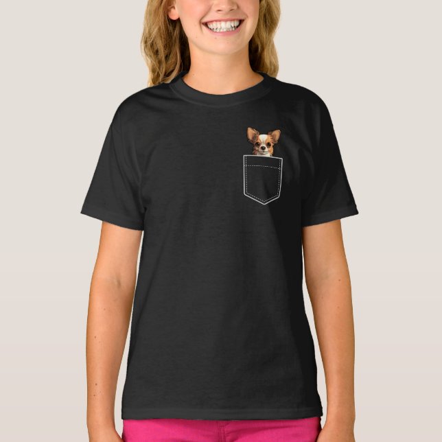 Pocket Chihuahua T-Shirt (Vorderseite)