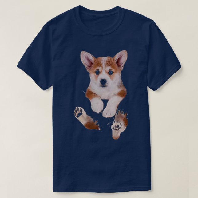 Pocket Corgi T-Shirt (Design vorne)