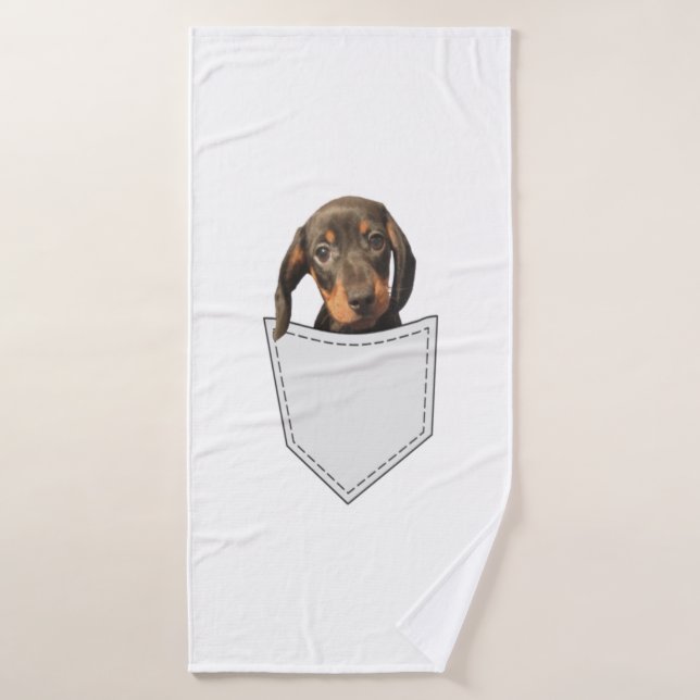Pocket Dog Dackel Badehandtuch (Badehandtuch)
