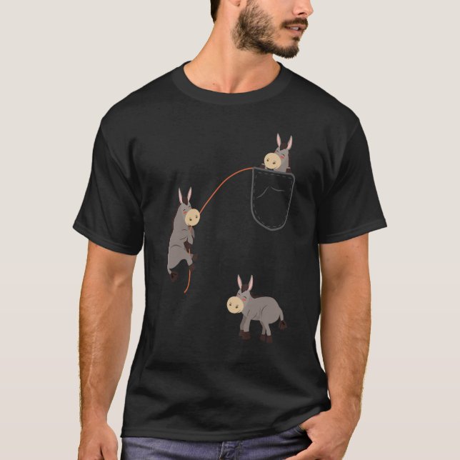 Pocket Donkeys Kleidung Outfit Donkey T-Shirt (Vorderseite)