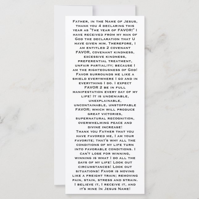 Pocket Favor (Vorderseite)