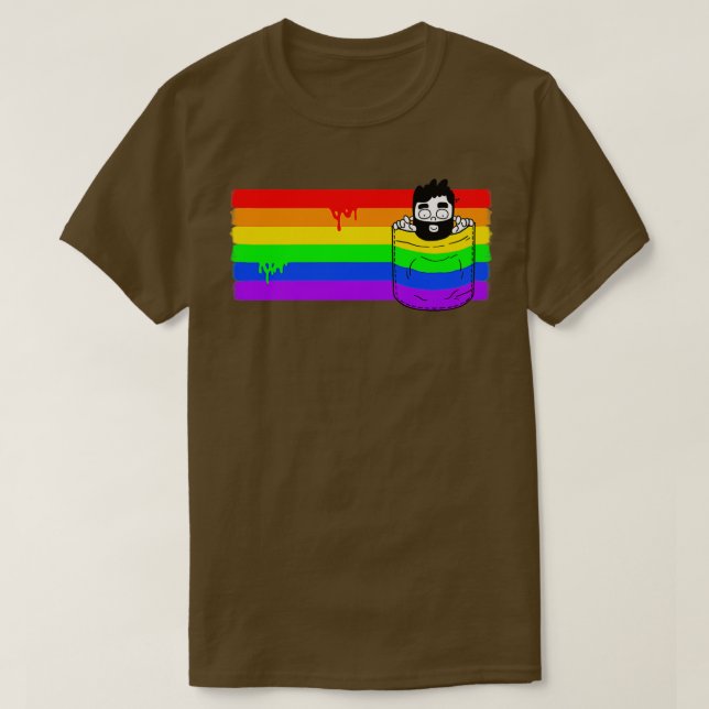 Pocket Gay Pride T-Shirt (Design vorne)