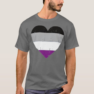 Pocket Heart Funny LGB asexual Flag Prix Support T-Shirt