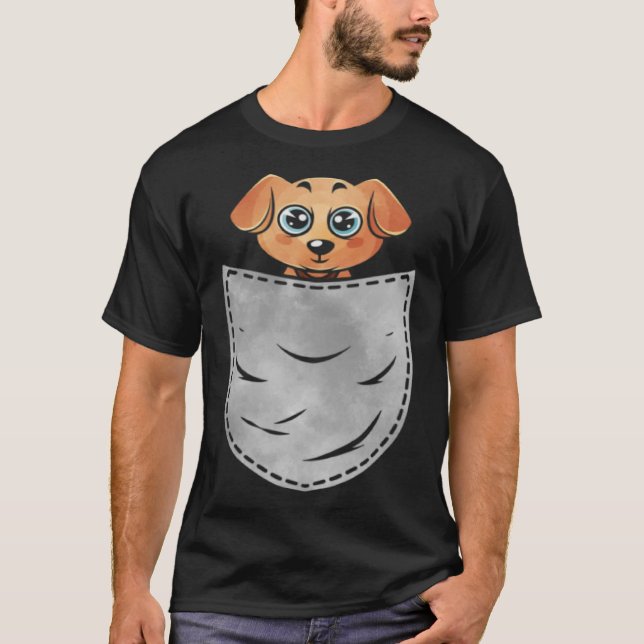 Pocket Hund Tier in Ihrem Pocket Labrador Hund T-Shirt (Vorderseite)