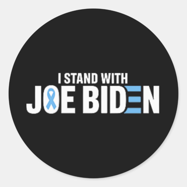 ( pocket ) Ich stehe mit Joe Biden Runder Aufkleber (Vorderseite)