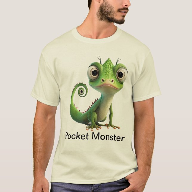 Pocket Komodo Dragon - Furchtlos Niedliches Reptil T-Shirt (Vorderseite)