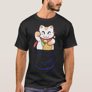 Pocket Lucky Cat T-Shirt