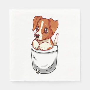 Pocket Niedlich Jack Russell Terrier Serviette