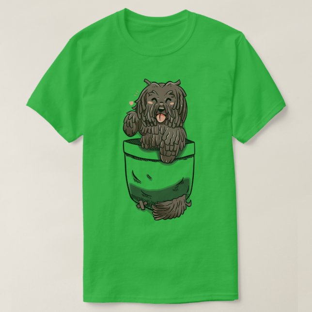 Pocket Niedlich Puli Dog T-Shirt (Design vorne)