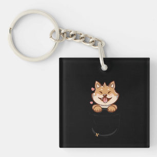Pocket niedlich Shiba inklusive Welpenhund Begle Schlüsselanhänger
