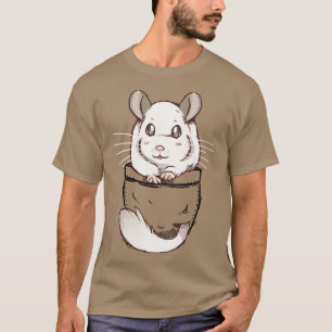 Pocket Niedlich White Chinchilla T-Shirt