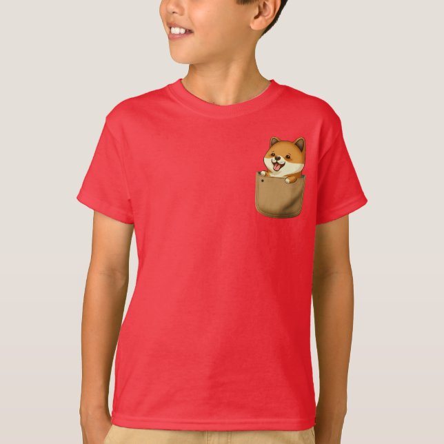 Pocket Pals for Kids - Shiba Inu Edition T-Shirt (Vorderseite)