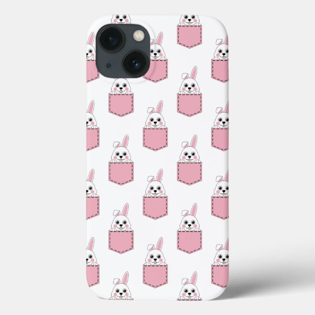 Pocket Pet Bunny Pattern Case-Mate iPhone Hülle (Rückseite)