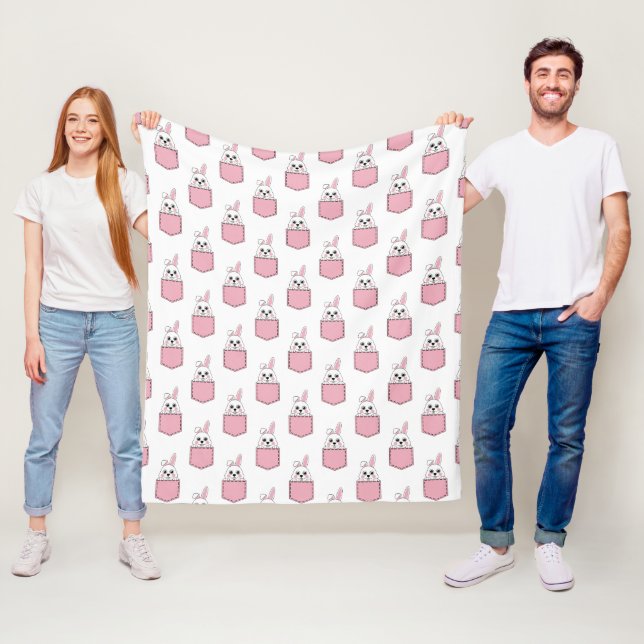 Pocket Pet Bunny Pattern Fleecedecke (Beispiel)