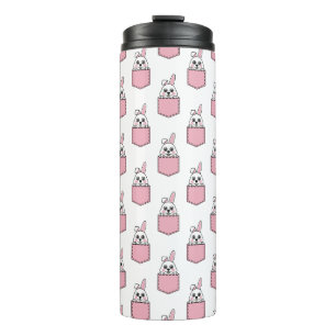 Pocket Pet Bunny Pattern Thermosbecher