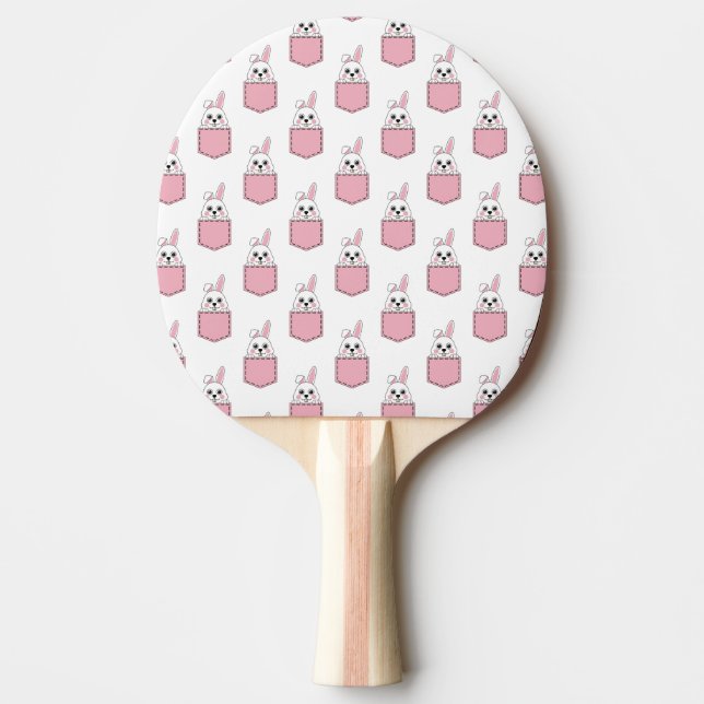 Pocket Pet Bunny Pattern Tischtennis Schläger (Vorderseite)