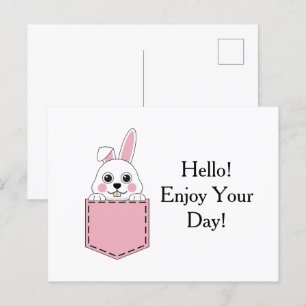 Pocket Pet Bunny personalisieren Feiertagspostkarte