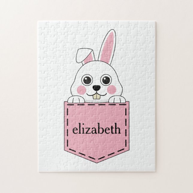 Pocket Pet Bunny personalisieren Puzzle (Vertikal)