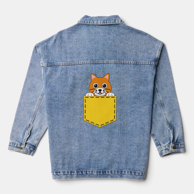 Pocket Pet Cat Jeansjacke (Rückseite)