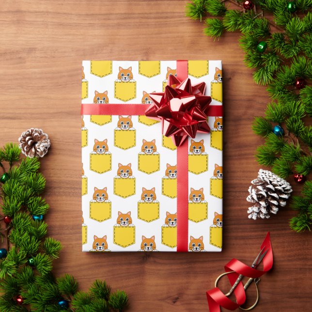 Pocket Pet Cat Muster Geschenkpapier (Feiertagsgeschenk)