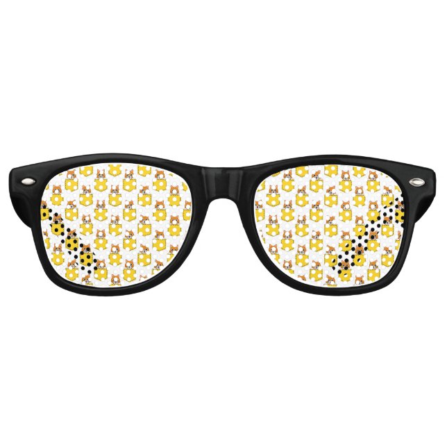 Pocket Pet Cat Muster Partybrille (Vorderseite)