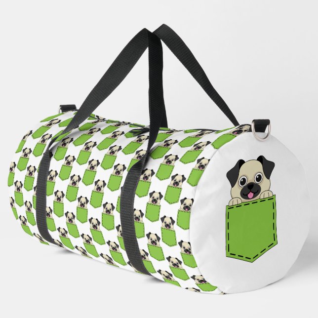 Pocket Pet Dog Muster Duffle Bag (Linke Ecke)