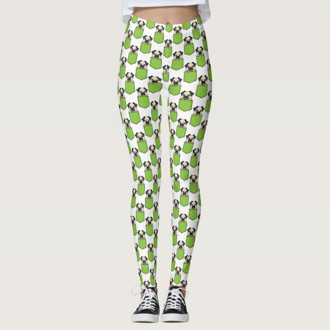 Pocket Pet Dog Muster Leggings (Vorderseite)