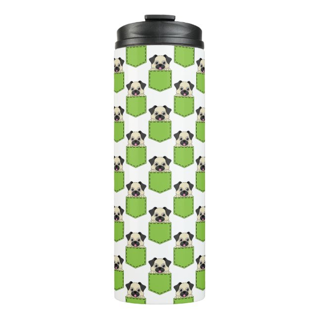 Pocket Pet Dog Muster Thermosbecher (Vorderseite)