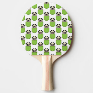 Pocket Pet Dog Muster Tischtennis Schläger