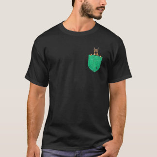 Pocket Pet Parent Hund Tier Niedlicher deutscher S T-Shirt