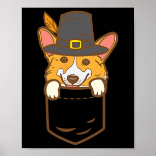 Pocket Pilgrim Welsh Corgi Dog Lover Niedlich Than Poster