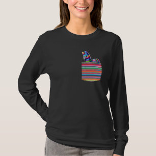 Pocket Pinata Serape Cinco De Mayo Mexican Fiesta T-Shirt