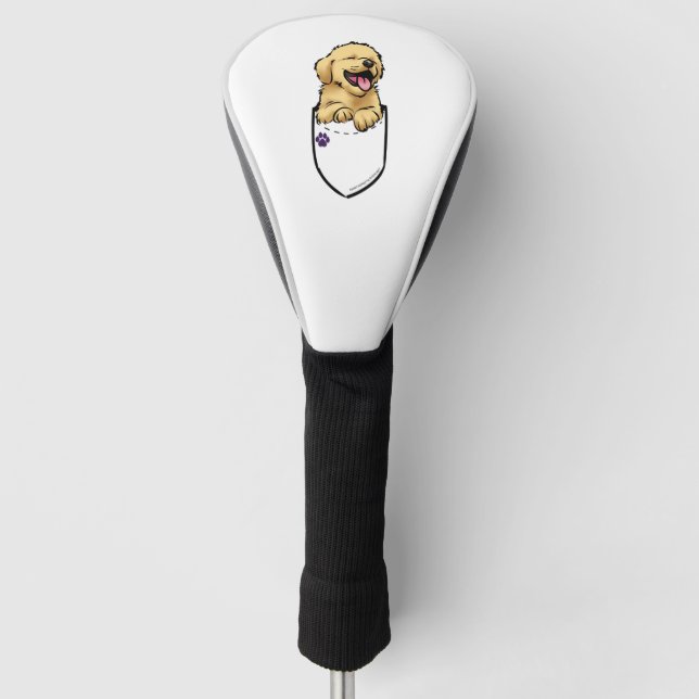 Pocket Puppiez - Goldener Retriever Golf Headcover (Vorderseite)
