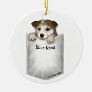 Pocket Puppy Dog Keramik Ornament