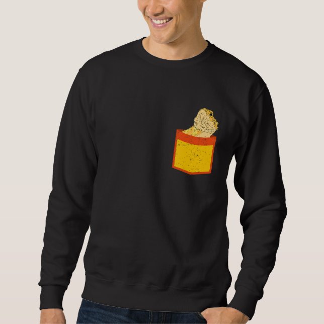 Pocket Reptile Animal Lizard Pet Owner Cute Bearde Sweatshirt (Vorderseite)