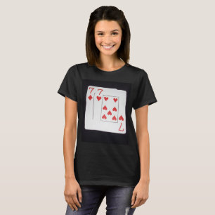 Pocket Sevens Poker Cards, Ladys Tshirt