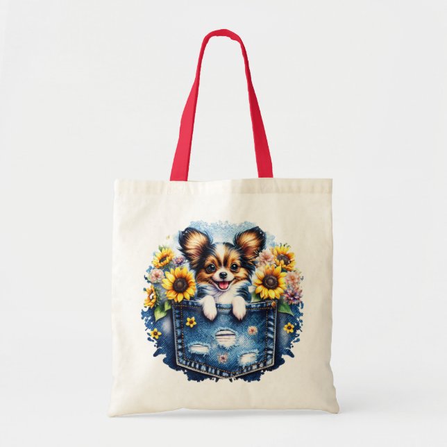 Pocket Sized Chihuahua Tote Bag Tragetasche (Vorne)