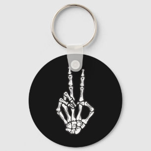 Pocket Skeleton Hand Peace Sign Halloween Hippie H Schlüsselanhänger